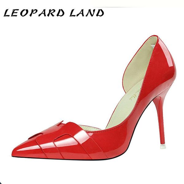 dress shoes mariahzheng 9.5cm high-heeled women's stiletto side hollow pointed solid color patent leather pumps zwm, Black
dress shoes mariahzheng 9.5cm high-heeled women's stiletto side hollow pointed solid color patent leather pumps zwm, Black