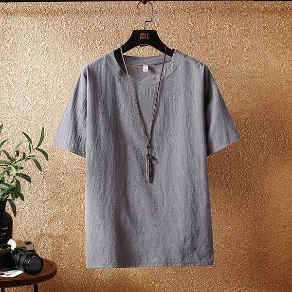 men's t-shirts 2021 spring summer fashion cotton linen chinese style loose short harajuku handsome tshirt half sleeve oversize 5xl, White;black
men's t-shirts 2021 spring summer fashion cotton linen chinese style loose short harajuku handsome tshirt half sleeve oversize 5xl, White;black