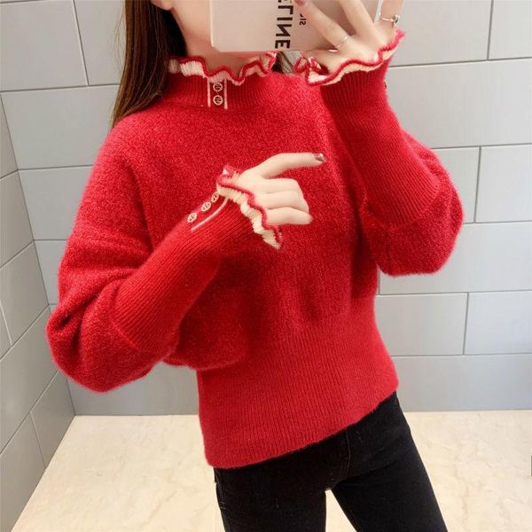 women's sweaters red flocking fur furry plush spring pullover o-collar warm sweater women girl pull slim cloth outer coat, White;black
women's sweaters red flocking fur furry plush spring pullover o-collar warm sweater women girl pull slim cloth outer coat, White;black
