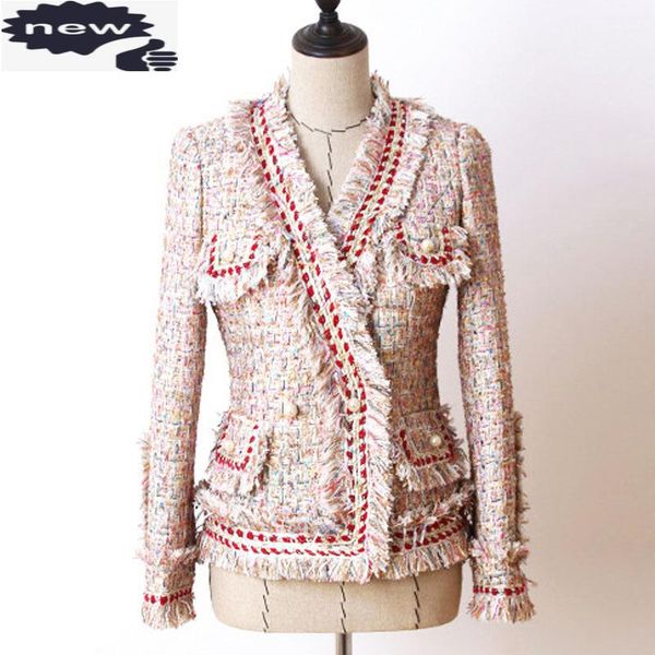 women's jackets 2021 ladies tweed jacket runway korean spliced black twill fashion autumn basic coats women casaco feminino, Black;brown
women's jackets 2021 ladies tweed jacket runway korean spliced black twill fashion autumn basic coats women casaco feminino, Black;brown