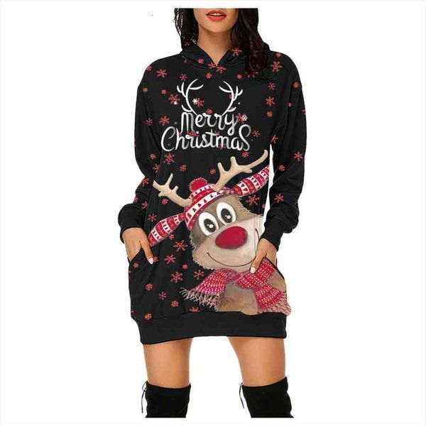 autumn casual loose christmas women dresses prints bag hip pocket long sleeves hoodies sweatshirts with pockets vestidos, Black;gray
autumn casual loose christmas women dresses prints bag hip pocket long sleeves hoodies sweatshirts with pockets vestidos, Black;gray