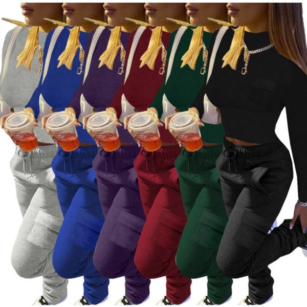 women two piece outfits designer fall winter solid colour sweater fabric casual sweatshirt drawstring stack pants suits pocket sportwear, White
women two piece outfits designer fall winter solid colour sweater fabric casual sweatshirt drawstring stack pants suits pocket sportwear, White