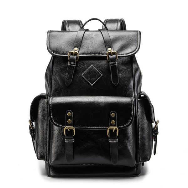 backpack 2021 leather pu backpacks retro fashion men women travel lapbackbag teenager student school bags weekend rucksack trend
backpack 2021 leather pu backpacks retro fashion men women travel lapbackbag teenager student school bags weekend rucksack trend