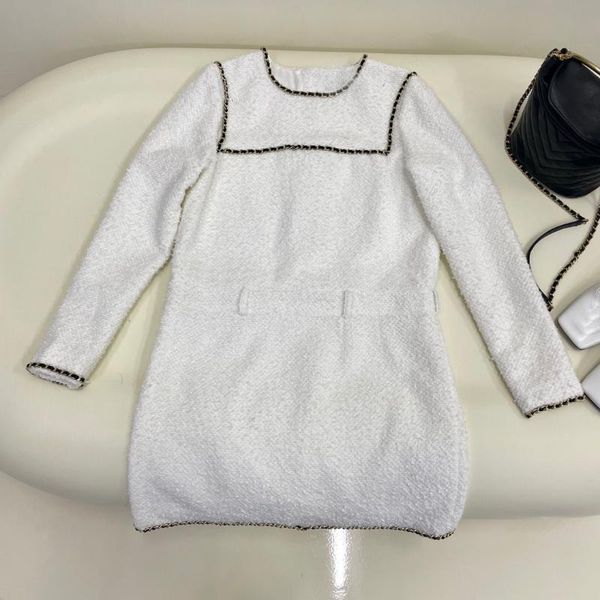 casual dresses 2021fw autumn luxury women chains long sleeve tweed dress for ladies 2 color gdnz 9.14, Black;gray
casual dresses 2021fw autumn luxury women chains long sleeve tweed dress for ladies 2 color gdnz 9.14, Black;gray