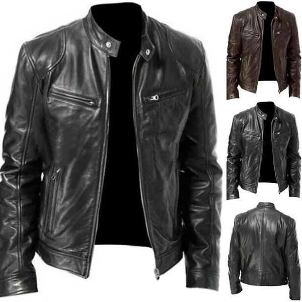 men's jackets men slim leather jacket motorcycle biker stand collar zipper coat casual outwear, Black;brown
men's jackets men slim leather jacket motorcycle biker stand collar zipper coat casual outwear, Black;brown