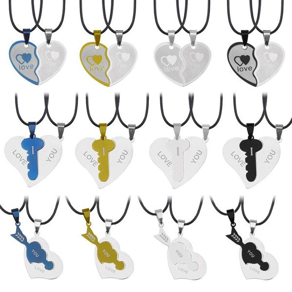 chains diy leather rope for women men necklace heart-shaped key lock various colors pendant jewelry gift drop 2021, Silver
chains diy leather rope for women men necklace heart-shaped key lock various colors pendant jewelry gift drop 2021, Silver