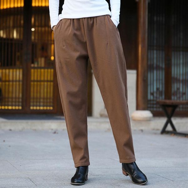 women's pants & capris fairynatural ladies retro cotton linen fleece thick warm trousers 2021 winter spring female casual straight long, Black;white
women's pants & capris fairynatural ladies retro cotton linen fleece thick warm trousers 2021 winter spring female casual straight long, Black;white