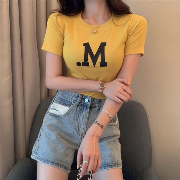 fashion omen big letter print summer short mouw women crop around neck loose t-shirt, White
fashion omen big letter print summer short mouw women crop around neck loose t-shirt, White