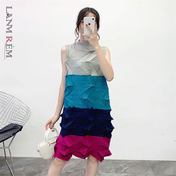 summer women stitching color dress pleated sleeveless fold dresses striped ladies fashion streetwear clothing 2h254 210526, Black;gray
summer women stitching color dress pleated sleeveless fold dresses striped ladies fashion streetwear clothing 2h254 210526, Black;gray