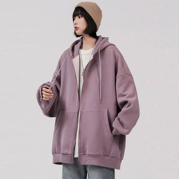 women's hoodies & sweatshirts autumn winter korean zipper hooded plus velvet thick oversized harajuku style retro solid color long-slee, Black
women's hoodies & sweatshirts autumn winter korean zipper hooded plus velvet thick oversized harajuku style retro solid color long-slee, Black