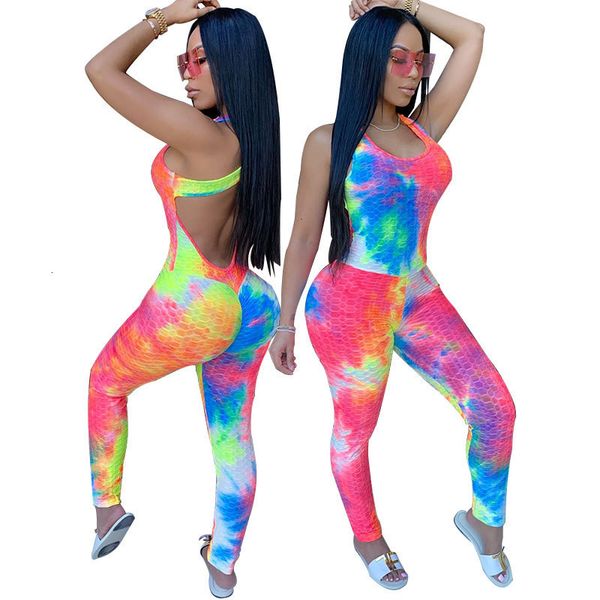 2021 new colorful tie-dye print round neck sleeveless backless ny women jumpsuit european and american fashion rompers bodysuit wzq9, Gray
2021 new colorful tie-dye print round neck sleeveless backless ny women jumpsuit european and american fashion rompers bodysuit wzq9, Gray