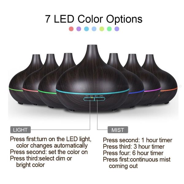300ml aroma air humidifier wood grain with led lights essential oil diffuser electric mist maker for home
300ml aroma air humidifier wood grain with led lights essential oil diffuser electric mist maker for home