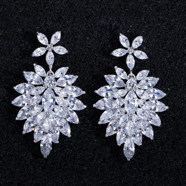 dangle & chandelier threegraces sparkling marquise cut cubic zirconia bridal wedding jewelry luxury big flower drop earrings for women er118, Silver
dangle & chandelier threegraces sparkling marquise cut cubic zirconia bridal wedding jewelry luxury big flower drop earrings for women er118, Silver