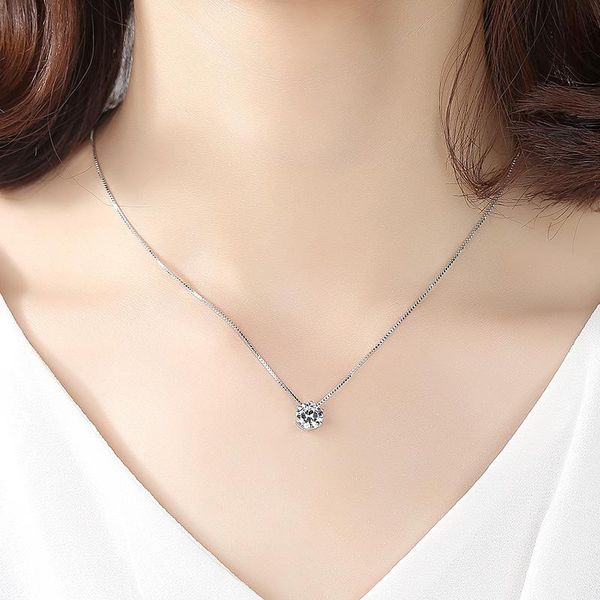 chains s925 sterling silver single rhinestone necklace fashionable simple temperament clavicle chain fashion pendant female gift
chains s925 sterling silver single rhinestone necklace fashionable simple temperament clavicle chain fashion pendant female gift