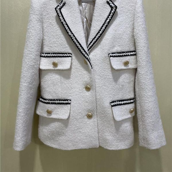 women's wool & blends women notched tweed coat preppy style single breasted long sleeve fall winter outerwear female jackets 2021, Black
women's wool & blends women notched tweed coat preppy style single breasted long sleeve fall winter outerwear female jackets 2021, Black