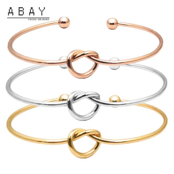 women love knot bracelet 2020 new fashion simple environmental protection metal opening versatile temperament ladies bangle q0719, Black
women love knot bracelet 2020 new fashion simple environmental protection metal opening versatile temperament ladies bangle q0719, Black