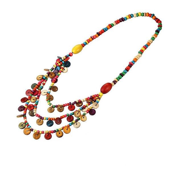 pendant necklaces boho natural wooden beads multicolor round coconut shell necklace for women jewelry, Silver
pendant necklaces boho natural wooden beads multicolor round coconut shell necklace for women jewelry, Silver