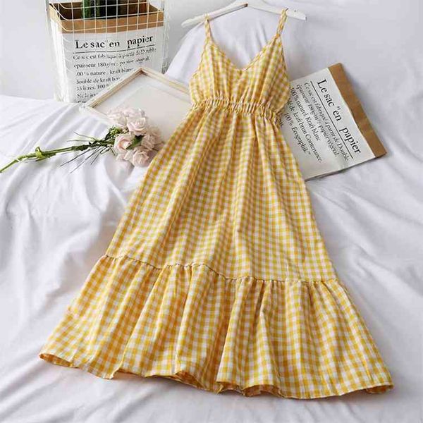 2021 new summer women v-neck plaid strap sleeveless beach long elegant vintage party dresses vestidos p555, Black;gray
2021 new summer women v-neck plaid strap sleeveless beach long elegant vintage party dresses vestidos p555, Black;gray