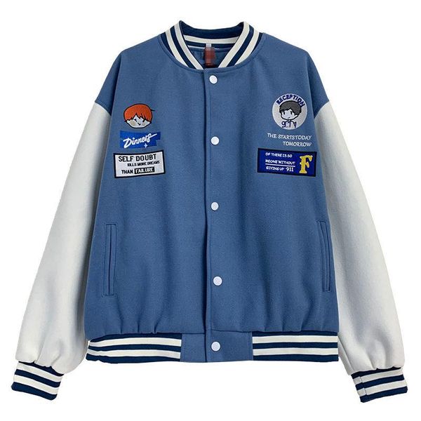 women's jackets spring retro printed baseball uniform fashion korean casual ins female students loose wild jacket, Black;brown
women's jackets spring retro printed baseball uniform fashion korean casual ins female students loose wild jacket, Black;brown