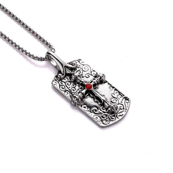 pendant necklaces soldier army cross inlaid zircon necklace men punk retro hip hop accessories banquet jewelry gifts holiday daily wear, Silver
pendant necklaces soldier army cross inlaid zircon necklace men punk retro hip hop accessories banquet jewelry gifts holiday daily wear, Silver