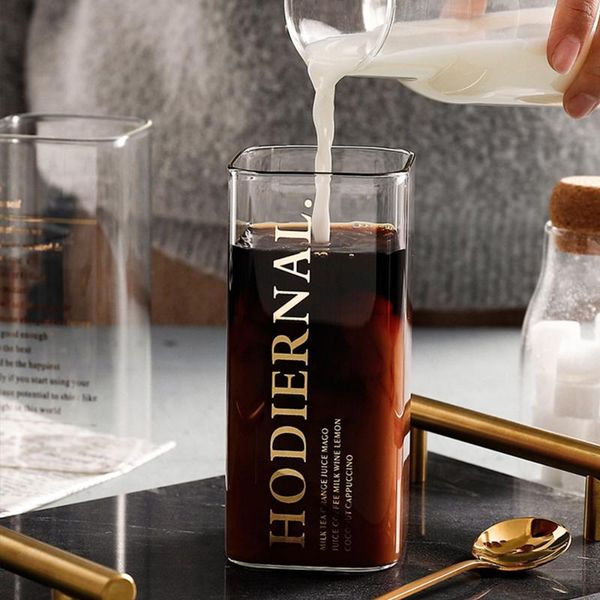 mugs chic square glass mug creative gold letter printing breakfast milk coffee large cup crystal transparent heat-resistant drinkware
mugs chic square glass mug creative gold letter printing breakfast milk coffee large cup crystal transparent heat-resistant drinkware