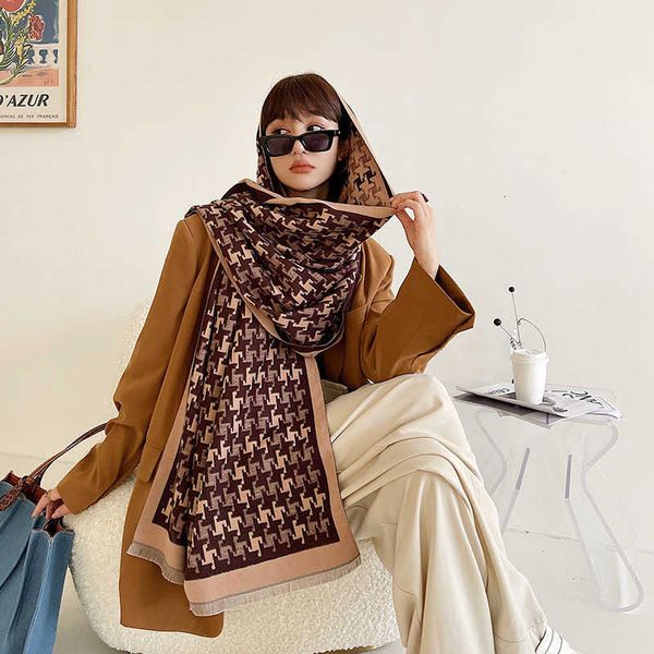 imitation cashmere female thousand bird lattice spring and autumn dual-purpose thickened warm scarf long jacquard shawl, Blue;gray
imitation cashmere female thousand bird lattice spring and autumn dual-purpose thickened warm scarf long jacquard shawl, Blue;gray