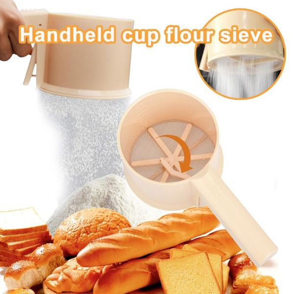 baking & pastry tools fine mesh handheld flour sieve semi-automatic diy handy filter kitchen home accessories 2
baking & pastry tools fine mesh handheld flour sieve semi-automatic diy handy filter kitchen home accessories 2