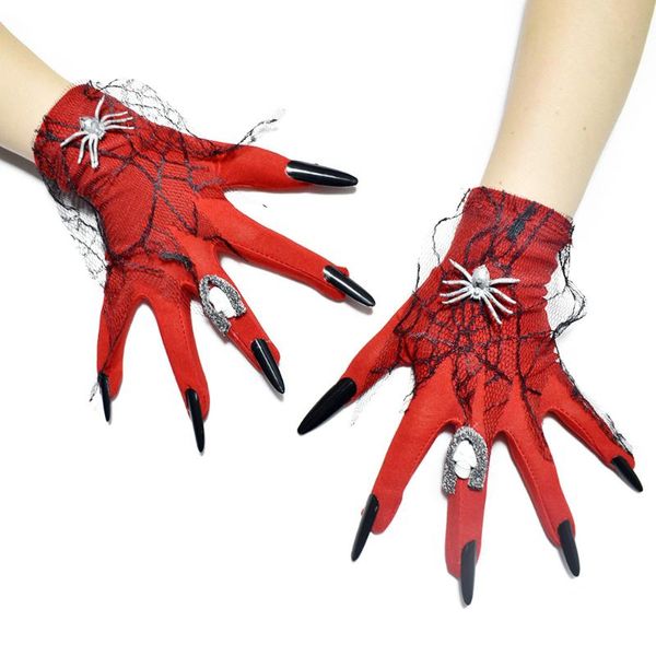 five fingers gloves red bridal women repair hands breathable for halloween fashion style winter handschuhe, Blue;gray
five fingers gloves red bridal women repair hands breathable for halloween fashion style winter handschuhe, Blue;gray