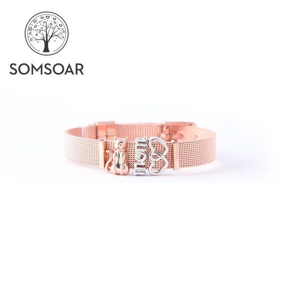 tennis somsoar jewelry mom love cat animal mesh bracelet set stainless steel charm band bangles as mother's day gift mixed 5 design, Golden;silver
tennis somsoar jewelry mom love cat animal mesh bracelet set stainless steel charm band bangles as mother's day gift mixed 5 design, Golden;silver