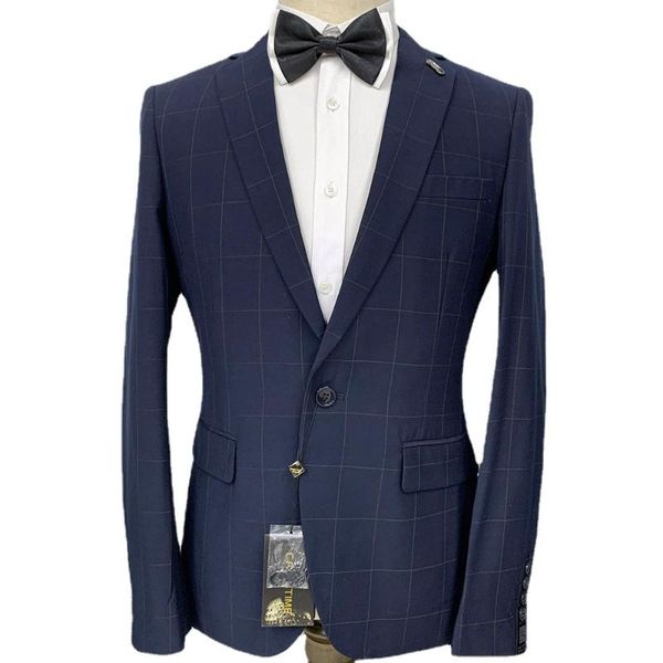 men's suits & blazers men dress british 2-piece wedding suit 2021 full season mens business formal plaid luxury slim fit, White;black
men's suits & blazers men dress british 2-piece wedding suit 2021 full season mens business formal plaid luxury slim fit, White;black