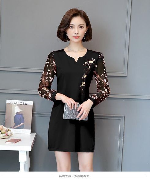 casual dresses 2021 summer autumn chiffon lady printing dress, embroidered seven point sleeve temperament, self-cultivation plus size 5x, Black;gray
casual dresses 2021 summer autumn chiffon lady printing dress, embroidered seven point sleeve temperament, self-cultivation plus size 5x, Black;gray