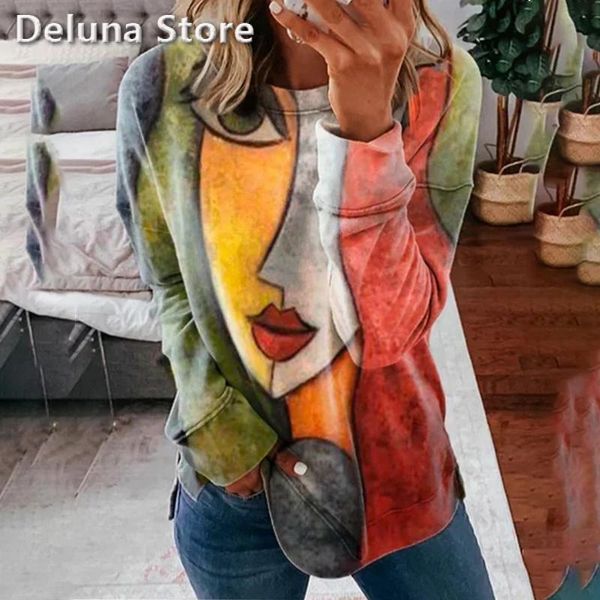 women's t-shirt spring women fashion print o-neck casual soft cozy long sleeve clothing comfortable pullovers loose ladies, White
women's t-shirt spring women fashion print o-neck casual soft cozy long sleeve clothing comfortable pullovers loose ladies, White