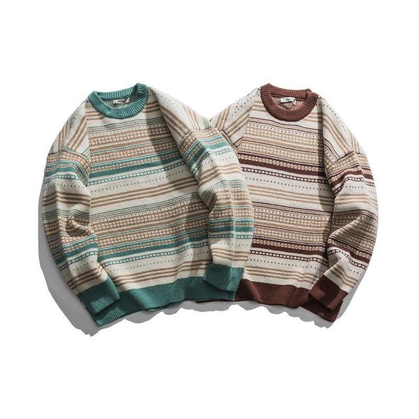 men's sweaters knitted sweater loose casual long sleeve retro striped hit color pullover all-match o-neck autumn winter trend men clot, White;black
men's sweaters knitted sweater loose casual long sleeve retro striped hit color pullover all-match o-neck autumn winter trend men clot, White;black