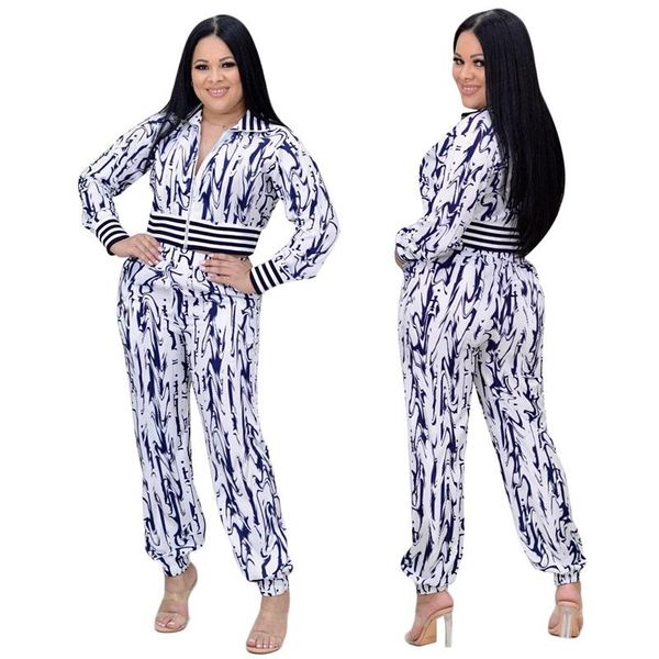 women's two piece pants the fall 2021 fashion street casual sporty suit stand collar zipper cardigan leg pant, White
women's two piece pants the fall 2021 fashion street casual sporty suit stand collar zipper cardigan leg pant, White