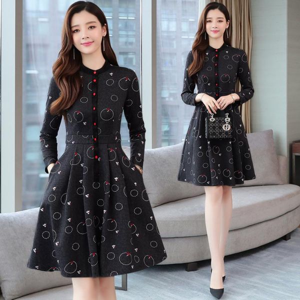 casual dresses 2021 vintage black hairy mini autumn winter female plus size print long sleeve dress elegant women bodycon party vestido, Black;gray
casual dresses 2021 vintage black hairy mini autumn winter female plus size print long sleeve dress elegant women bodycon party vestido, Black;gray