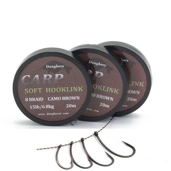 20m carp fishing accessories hair braided hook line camouflage braided line hook buckle 8 strand carp rig fishing tackle
20m carp fishing accessories hair braided hook line camouflage braided line hook buckle 8 strand carp rig fishing tackle