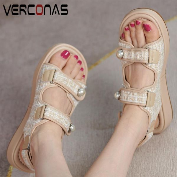 sandals verconas 2021 summer women pearl genuine leather peep toe platforms flats leisure comfortable shoes woman arrival, Black
sandals verconas 2021 summer women pearl genuine leather peep toe platforms flats leisure comfortable shoes woman arrival, Black