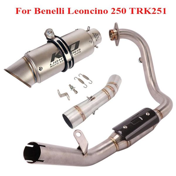 motorcycle exhaust muffler escape front header connect link tube exhaust system for benelli leoncino 250 trk251
motorcycle exhaust muffler escape front header connect link tube exhaust system for benelli leoncino 250 trk251