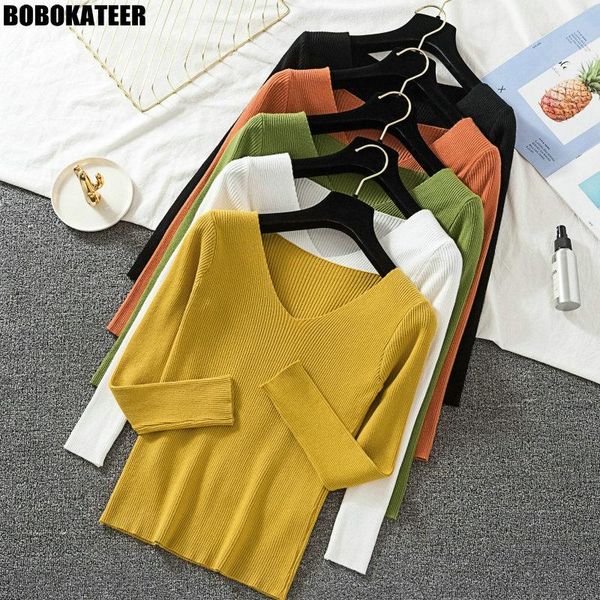 women's sweaters v neck sweater women pullover black slim knitwear red autumn clothes white vintage pink winter 2021, White;black
women's sweaters v neck sweater women pullover black slim knitwear red autumn clothes white vintage pink winter 2021, White;black