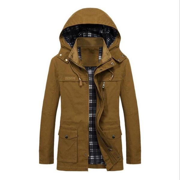 men's trench coats coat military windbreaker jacket pure cotton plus size men overcoat washed hooded outerwear, Tan;black
men's trench coats coat military windbreaker jacket pure cotton plus size men overcoat washed hooded outerwear, Tan;black