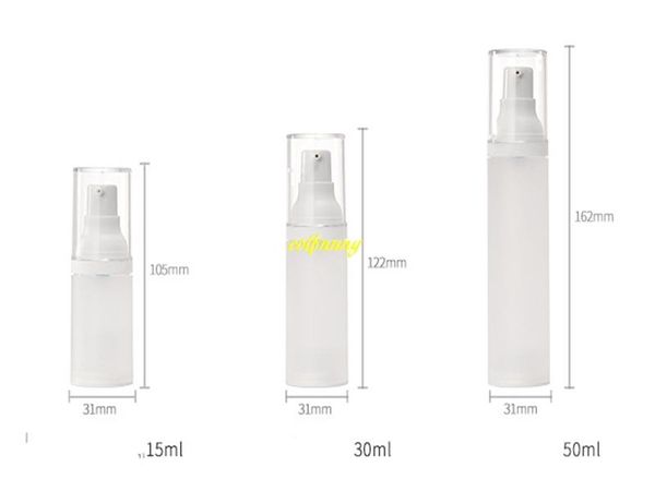 storage bottles & jars 500pcs/lot 15ml 30ml 50ml empty matte clear airless pump cosmetic bottle travel lotion cream vacuum container
storage bottles & jars 500pcs/lot 15ml 30ml 50ml empty matte clear airless pump cosmetic bottle travel lotion cream vacuum container