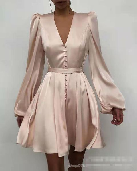 casual dresses elehgant lady slimming waist dress fashion buttons shiner solid deep v-neck long lartern sleeves pleated with slashes, Black;gray
casual dresses elehgant lady slimming waist dress fashion buttons shiner solid deep v-neck long lartern sleeves pleated with slashes, Black;gray
