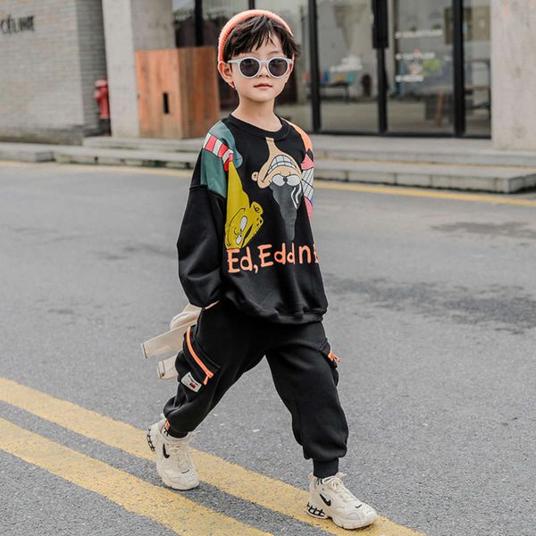 children's 2021 hanzhong new suit fashion spring and autumn boys' two piece cartoon leisure tooling set, White
children's 2021 hanzhong new suit fashion spring and autumn boys' two piece cartoon leisure tooling set, White