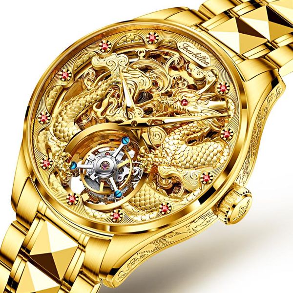 wristwatches oupinke men's tourbillon watch automatic mechanical business sapphire mirror waterproof luminous dragon design wrist, Slivery;brown
wristwatches oupinke men's tourbillon watch automatic mechanical business sapphire mirror waterproof luminous dragon design wrist, Slivery;brown