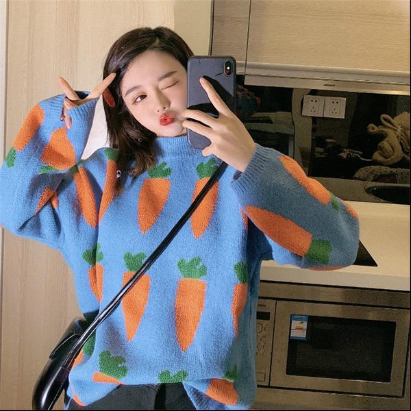 womens clothing cute kawaii thick loose carrot embroidery sweater lady harajuku ulzzang sweaters for women ulzzang knitted, White;black
womens clothing cute kawaii thick loose carrot embroidery sweater lady harajuku ulzzang sweaters for women ulzzang knitted, White;black