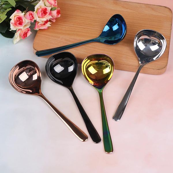1pcs dinner spoon colourful stainless steel long handle soup spoon cutlery practical tableware kitchen utensil
1pcs dinner spoon colourful stainless steel long handle soup spoon cutlery practical tableware kitchen utensil