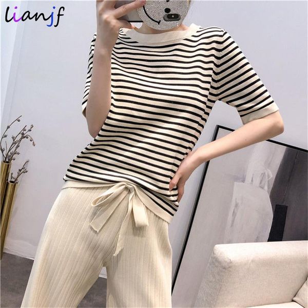 women's two piece pants summer outfits for women stripe patchwork knitted 2 set womens turn-down collar short sleeve sweater + tracksui, White
women's two piece pants summer outfits for women stripe patchwork knitted 2 set womens turn-down collar short sleeve sweater + tracksui, White