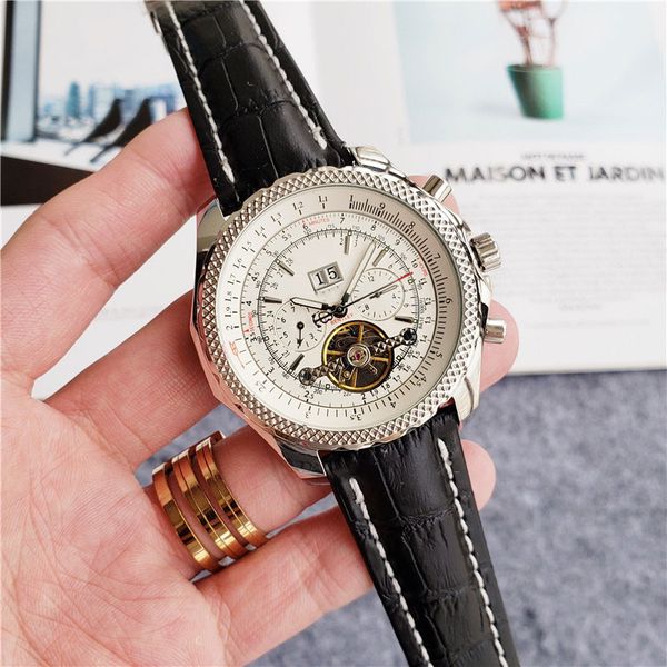 watch men's luxury outdoor sports adventure 45mm waterproof leather strap mechanical watch, Slivery;brown
watch men's luxury outdoor sports adventure 45mm waterproof leather strap mechanical watch, Slivery;brown
