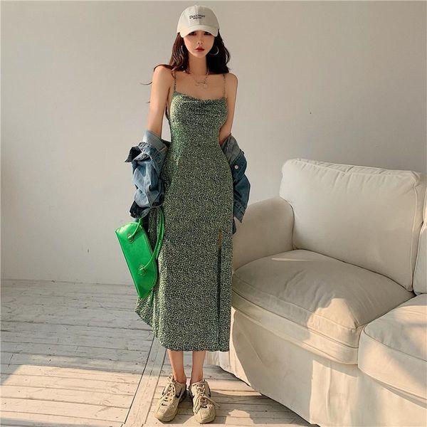 casual dresses green chiffon floral dress women strap spaghetti side slit beach party backless robes calf length pullover lady clothing, Black;gray
casual dresses green chiffon floral dress women strap spaghetti side slit beach party backless robes calf length pullover lady clothing, Black;gray
