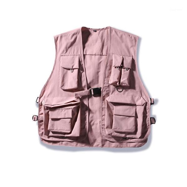 men's vests multiple pockets cargo vest hip hop men dad core sleeveless jacket gilet tactical sweatshirts 2021, Black;white
men's vests multiple pockets cargo vest hip hop men dad core sleeveless jacket gilet tactical sweatshirts 2021, Black;white